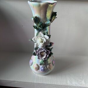 Iridescent Floral Vase Andrea by Sadek